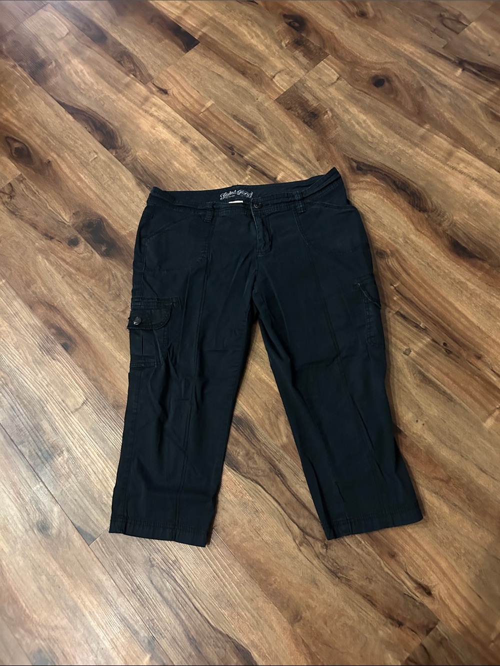 Faded Glory Black Cargo Bermuda Shorts